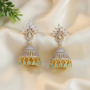 Beena Statement CZ Jhumka - Image 3