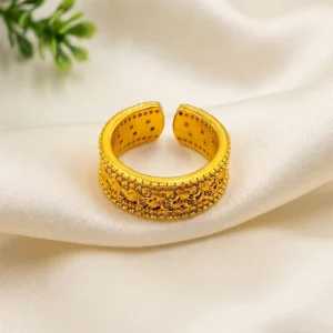 Design Embossed Ring, Gold Plated