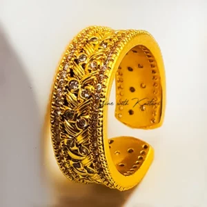 Alternative view of Design Embossed Ring, Gold Plated