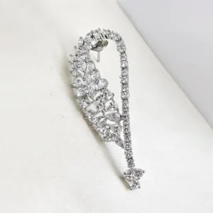 Alternative view of Crystal Vine Long Drop Earrings