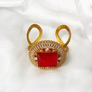 Alternative view of Statement Indian Bangle with Stone