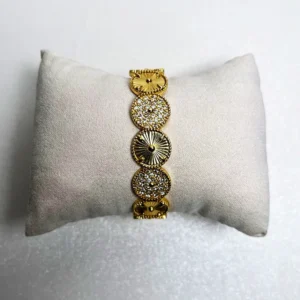 Alternative view of Diamante Bangle Bracelet, Gold