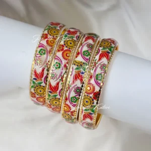 Alternative view of Floral Meenakari Handcrafted Bangles