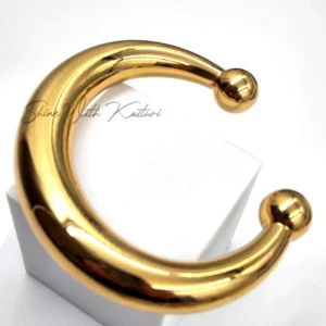 Bold Polished Gold Cuff - Image 3