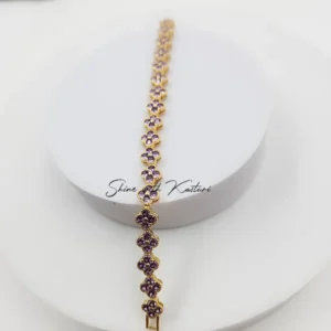 Floral Bracelet, Gold-Plated - Image 9