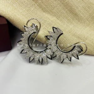 Alternative view of Half Moon Earrings, Silver