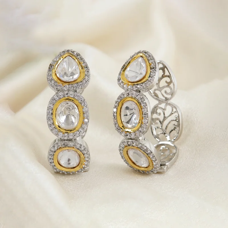 Jia Classic Polki CZ Earrings
