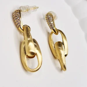 Alternative view of Clink Gold Link Earrings