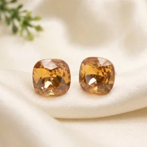 Copper Glaze Solitaires Earrings