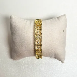 Alternative view of Designer High Gold Plated Bangle