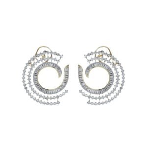 Chloe CZ Diamond look alike Earrings, Silver - Image 4
