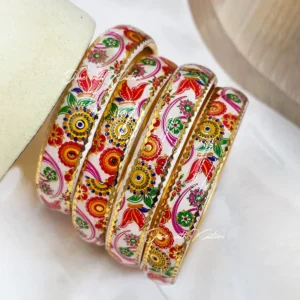 Floral Meenakari Handcrafted Bangles - Image 3