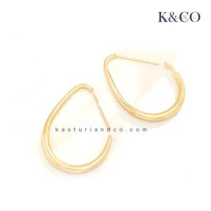 Gold Plated Stylish Hoop Earrings