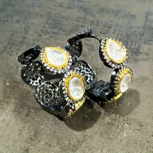 Jia Classic Polki CZ Earrings - Image 5