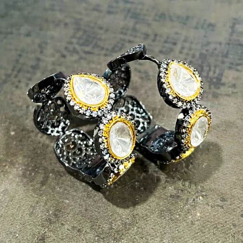 Jia Classic Polki CZ Earrings - Image 5
