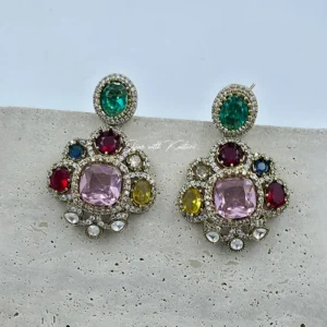 Alternative view of Multicolor Sabyasachi Inspired Statement Earrings