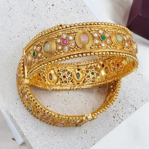 Navratan Kundan Kada Bangles, 2.4