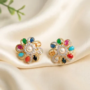 Niya Navrattan Studs, 7 stones
