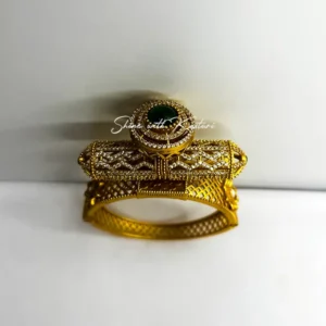 Antique Designer Gold Kada - Image 3