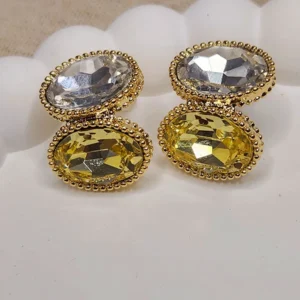 Alternative view of Citrine Dual Crystal Solitaires