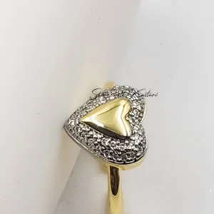 Dual Tone Heart Adjustable Ring - Image 4