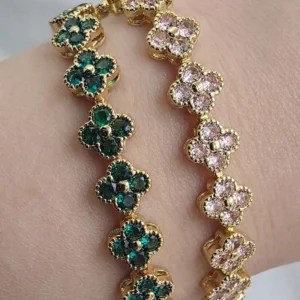 Floral Bracelet, Gold-Plated - Image 8