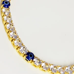 Evil Eye Tennis Bracelet Gold - Image 5