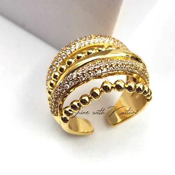 Gold Regal Layered Ring - Image 4