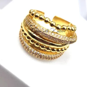 Gold Regal Layered Ring - Image 3