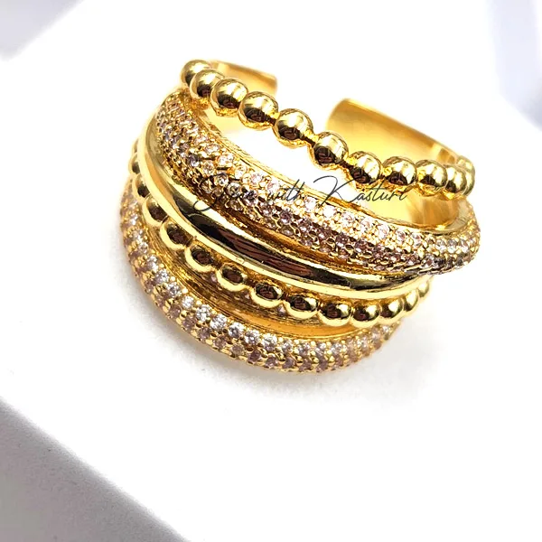Gold Regal Layered Ring - Image 3