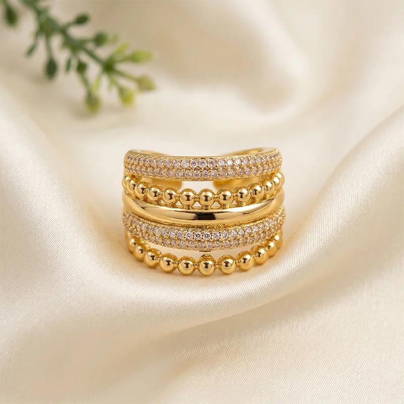 Gold Regal Layered Ring