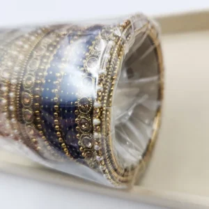 Alternative view of Handmade Pearl & Metal Bangles, Blue 2.6