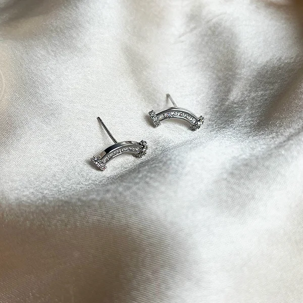 Silver Climbers Mini Earrings