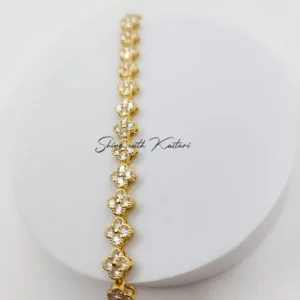 Floral Bracelet, Gold-Plated - Image 3