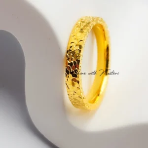 Alternative view of Textured Gold Band Ring