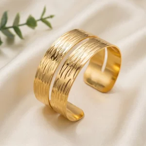 Textured Gold Cuff