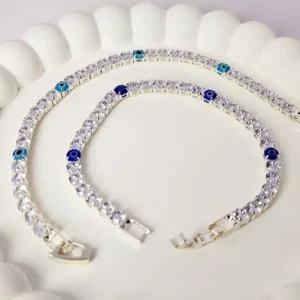 Alternative view of Evil Eye Tennis Bracelet, Silver