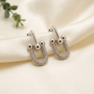 U-Shape Cubic Zirconia Huggies