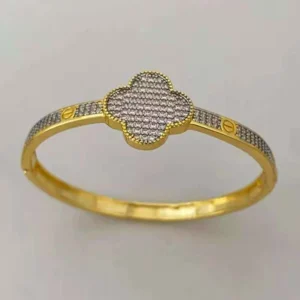 Alternative view of Marina Fleur Diamante Bangle