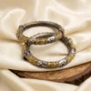 Bloom Octa Designer Oxidised Silver Bangles