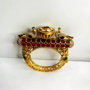 Polki Peacock Kada Bangle