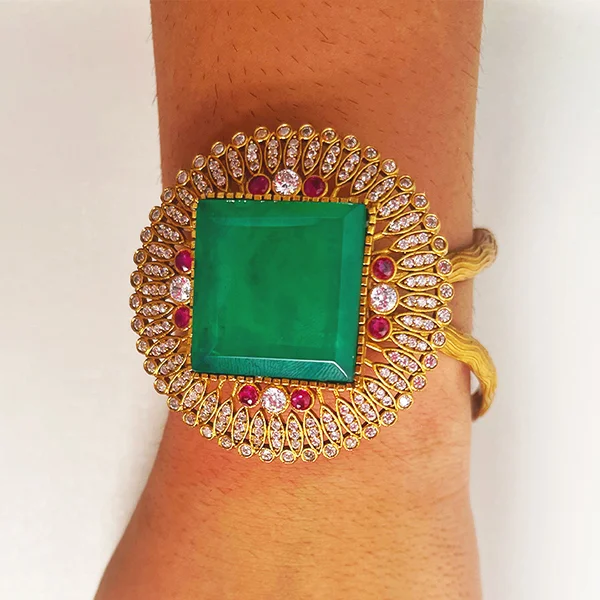 Statement Indian Bangle with Stone