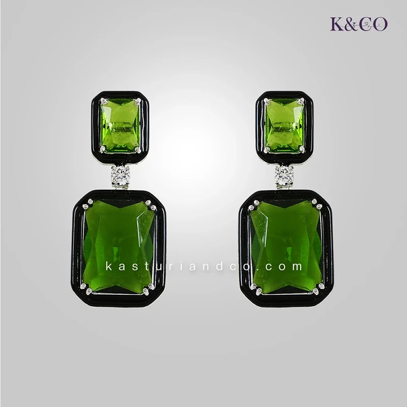 Crystal Stone Statement Earrings
