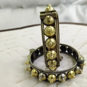 Alternative view of Dual Tone Stylish Oxidised Silver Bangles