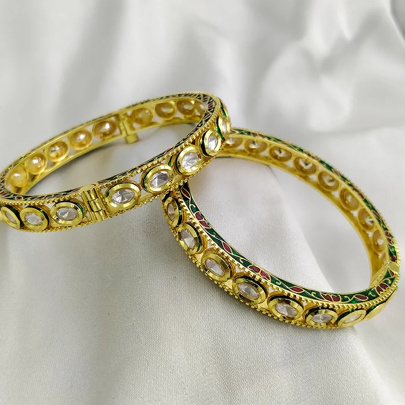 Royal Meenakari Kundan Bangles, 2.6