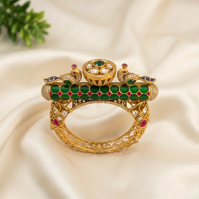 Sabyasachi Inspired Statement Bangle, Green