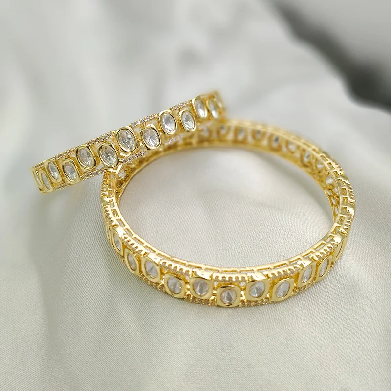 Royal Crystal Kada Bangles, 2.6
