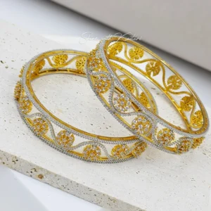 Aarohi Diamond-aLook Floral Bangles - Image 3