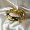 Stylish Gold Cuff Bangle, Openable